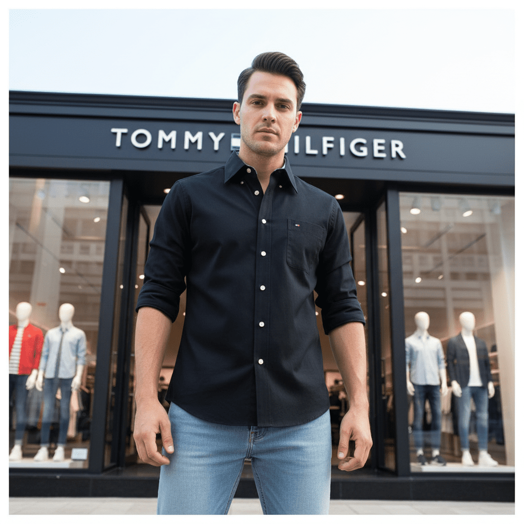Tommy Long-sleeved Oxford pure cotton Men Outfit