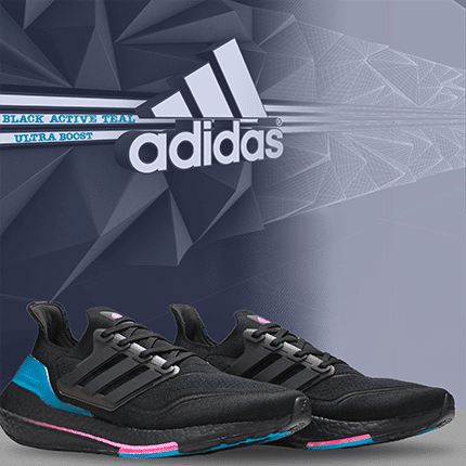 adidas UltraBoost 21 'Black Active Teal' FZ1921 - Image 4
